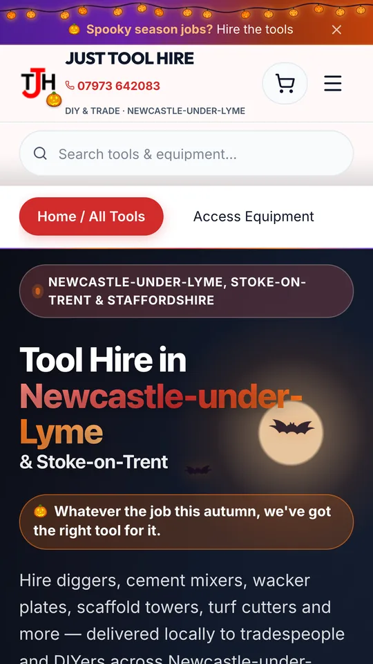 The home page in its autumn look